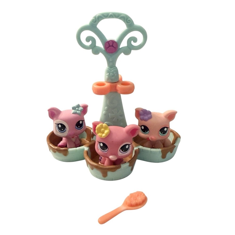 LPS G2 Mud Bath Piglets Playset Pigs #2383 #2384 #2385 With Accessories